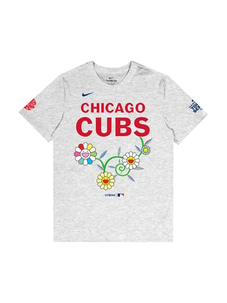 Футболка Nike x Takashi Murakami x MLB World Tour Tokyo Series 2025 Cubs Short-Sleeve Tee 'Grey' — изображение 1 из 2, серый