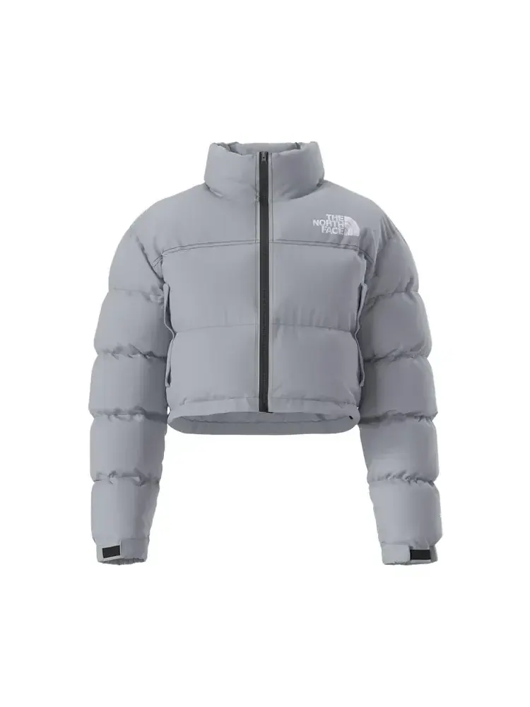 Короткая куртка The North Face Nuptse 'Blue Flax' — изображение 1 из 2, синий
