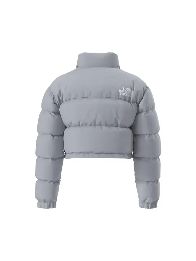 Короткая куртка The North Face Nuptse 'Blue Flax' — изображение 2 из 2, синий