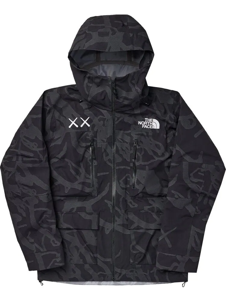 Куртка The North Face x KAWS Freeride Jacket 'Black Dragline Print' — изображение 1 из 1, черный