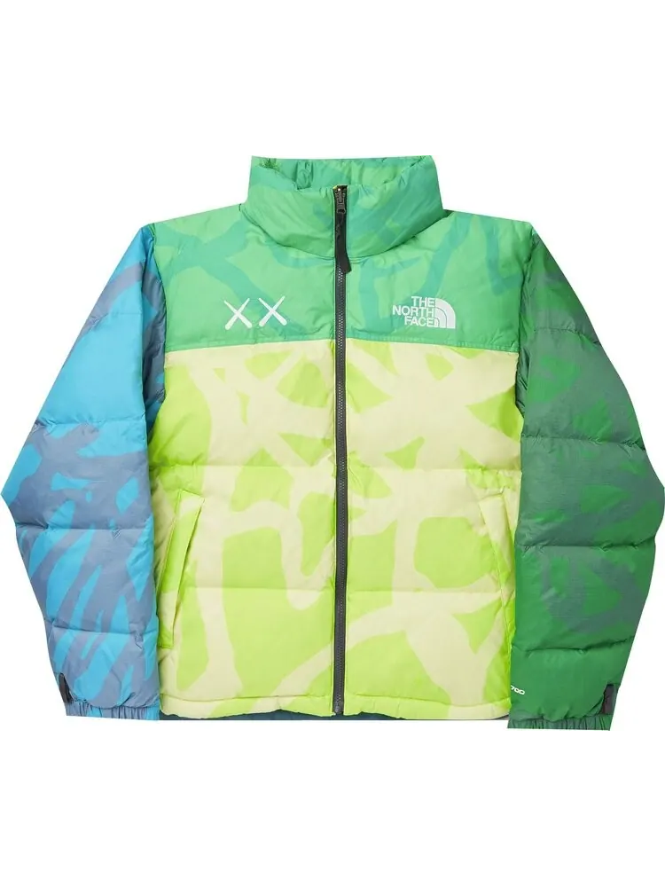 Куртка The North Face x KAWS Retro 1996 Nuptse Jacket 'Safety Green' — изображение 1 из 1, зеленый