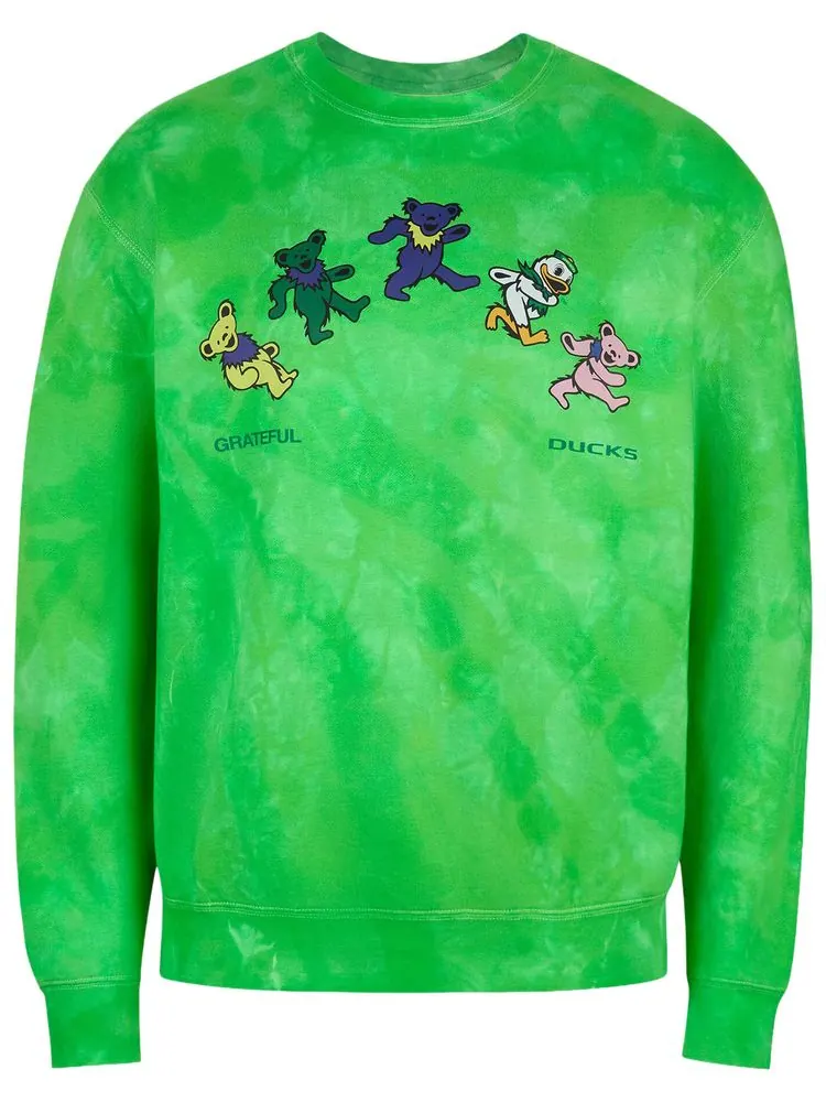 Толстовка Nike x Class Trip x Grateful Dead x Oregon Grateful Duck Rainbow Crewneck — изображение 1 из 2, зеленый