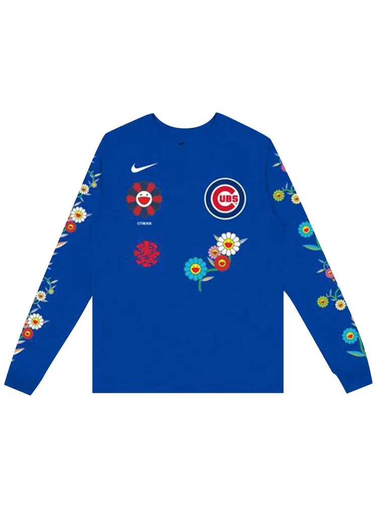 Футболка Nike x Takashi Murakami x MLB World Tour Tokyo Series 2025 Cubs Long-Sleeve Tee — изображение 1 из 2, синий