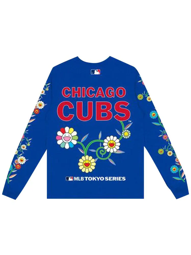 Футболка Nike x Takashi Murakami x MLB World Tour Tokyo Series 2025 Cubs Long-Sleeve Tee — изображение 2 из 2, синий