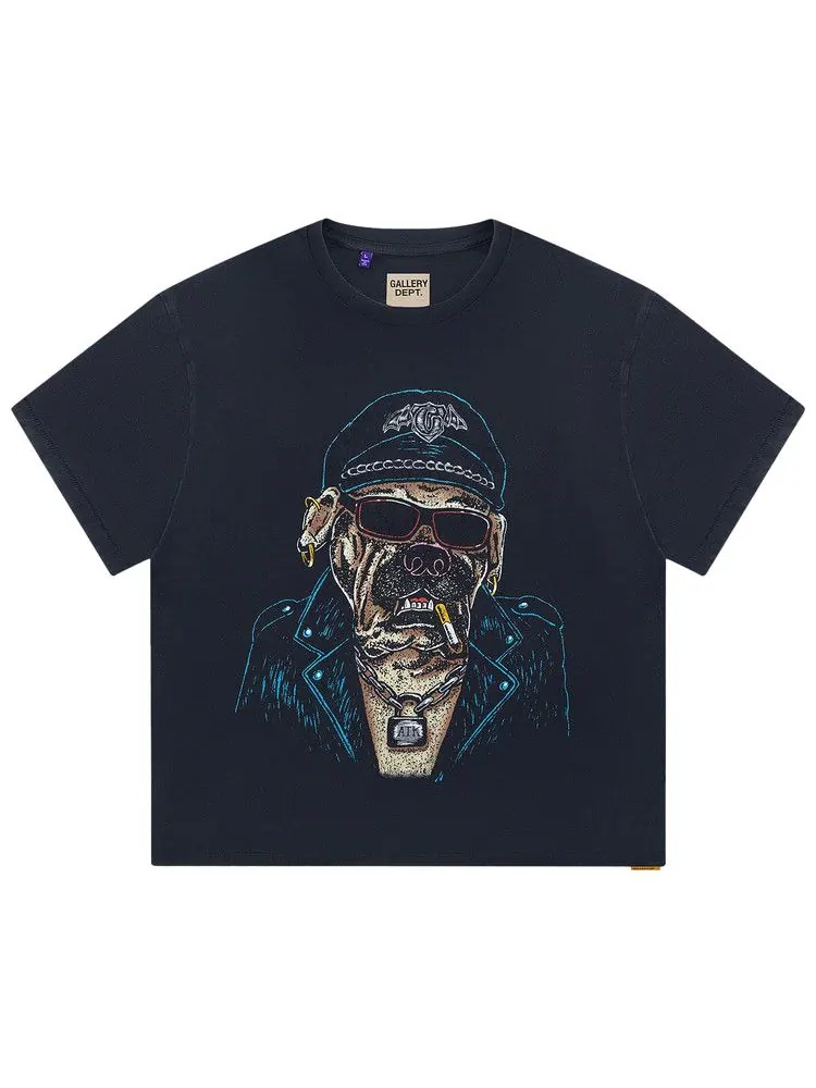 Футболка Gallery Dept. Oct Biker Dog Tee — изображение 1 из 2, винтажный черный