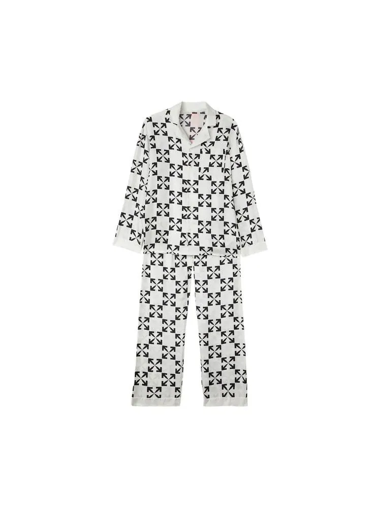 Топ Off-White Arrow Pattern Pyjamas — изображение 1 из 1, черный/белый
