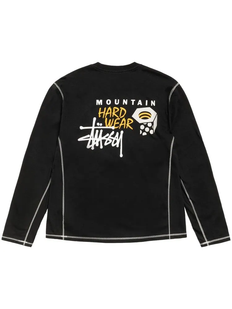 Футболка Stussy x Mountain Hardwear Long-Sleeve Tee 'Stealth Grey' — изображение 2 из 2, серый
