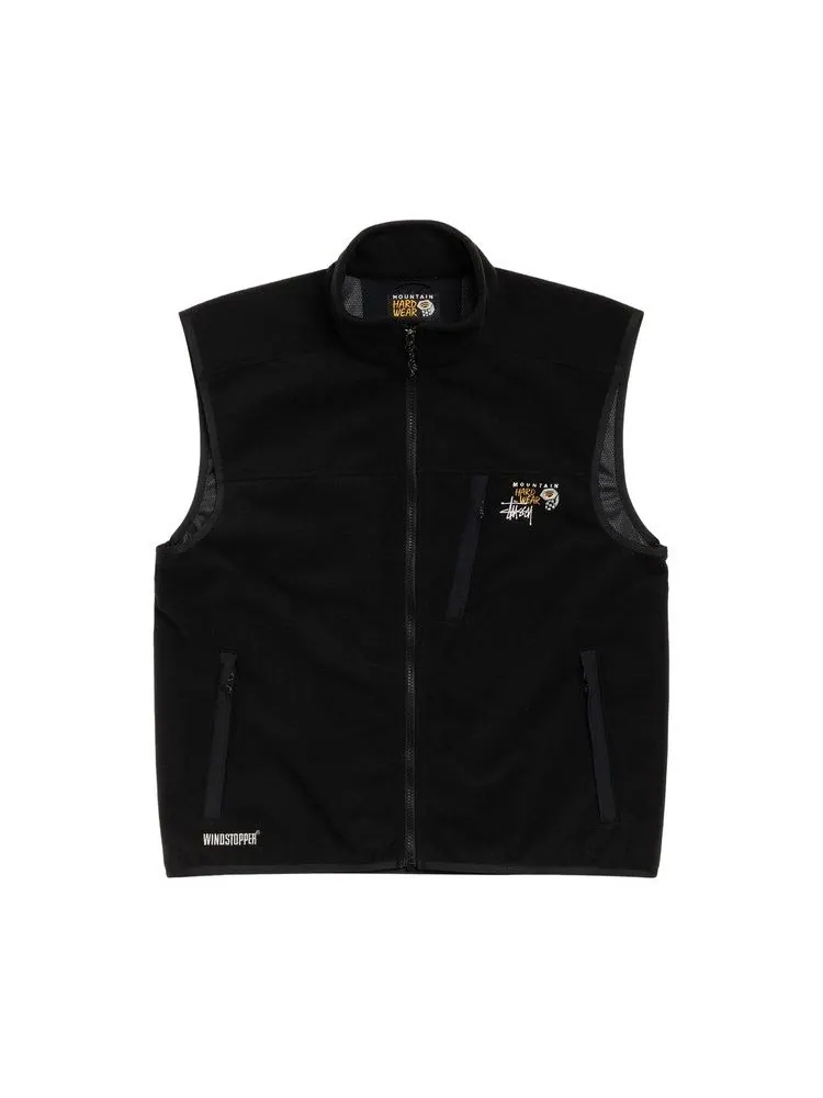 Утепленный жилет Stussy x Mountain Hardwear Windstopper Vest 'Black' — изображение 1 из 2, черный