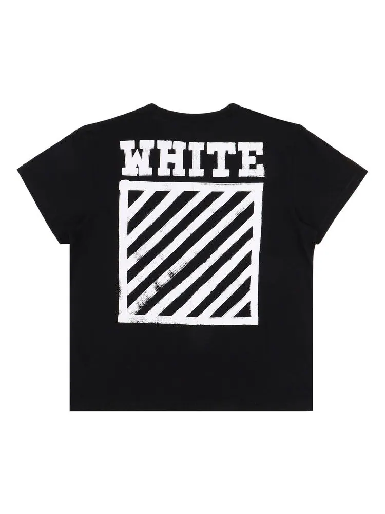 Футболка Off-White Brushed Diagnals Short-Sleeve Tee — изображение 2 из 2, черный