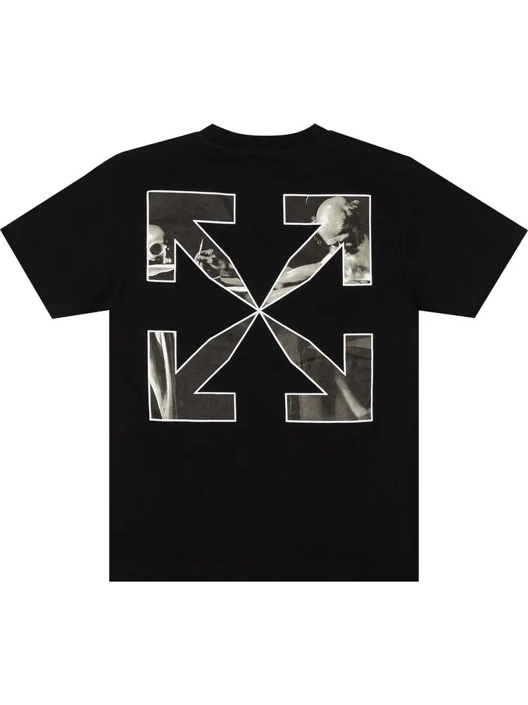Футболка мужская Off-White Caravag Arrow хлопковая с логотипом — изображение 2 из 3, черный