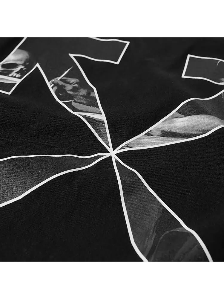 Футболка мужская Off-White Caravag Arrow хлопковая с логотипом — изображение 3 из 3, черный