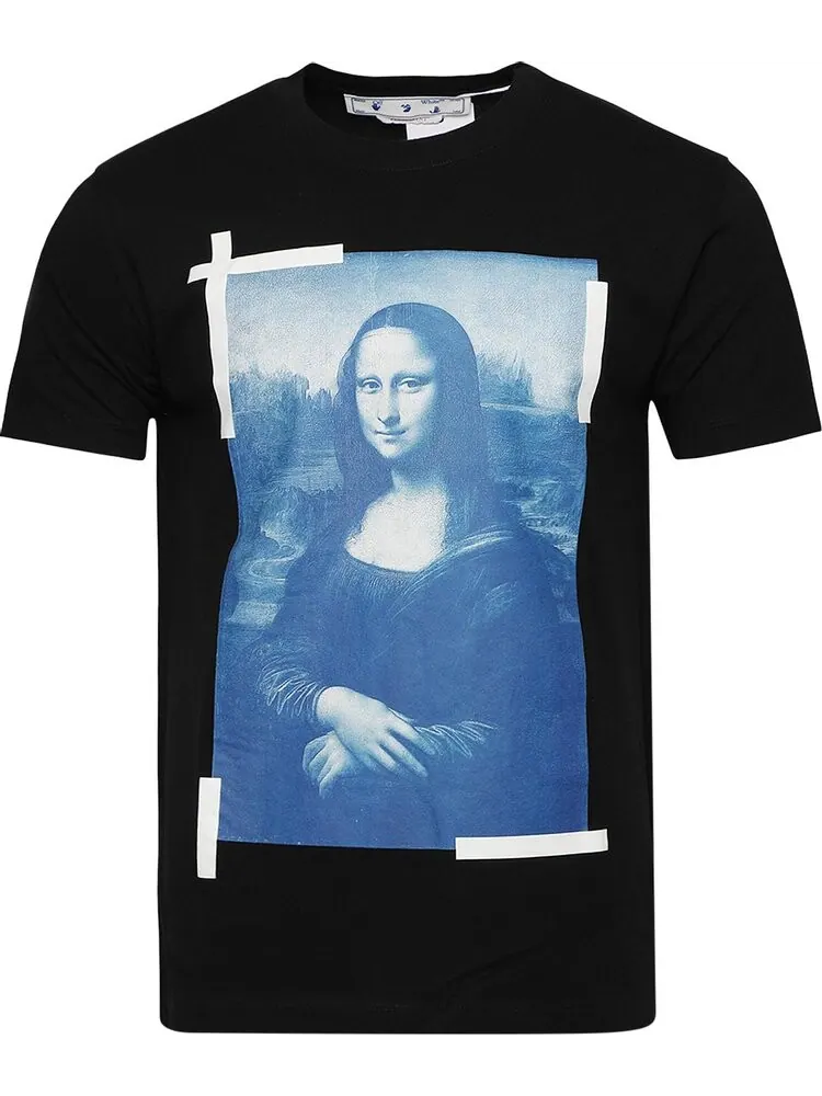 Футболка мужская Off-White Monalisa приталенного кроя — изображение 1 из 1, черный