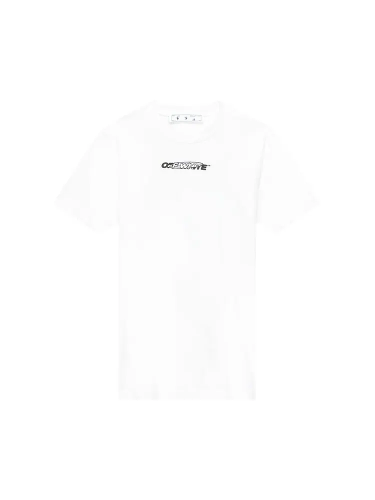 Футболка мужская Off-White Hand Painters с облегающим силуэтом — изображение 1 из 2, белый