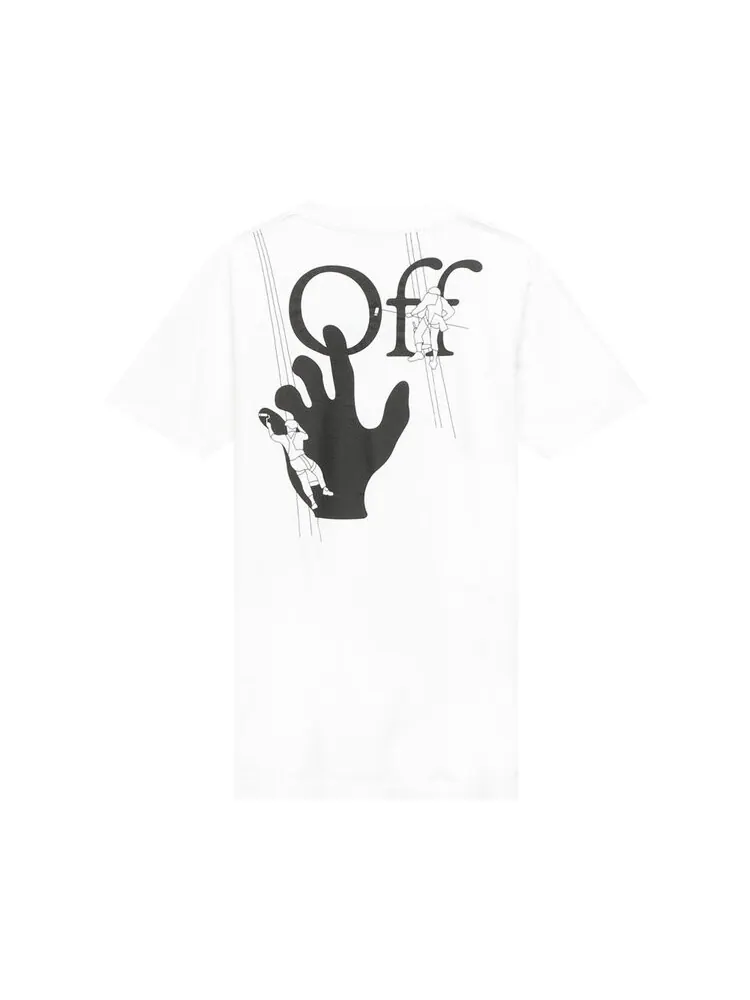 Футболка мужская Off-White Hand Painters с облегающим силуэтом — изображение 2 из 2, белый