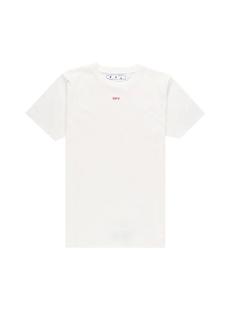 Футболка мужская Off-White Stencil с контрастным логотипом — изображение 1 из 2, белый