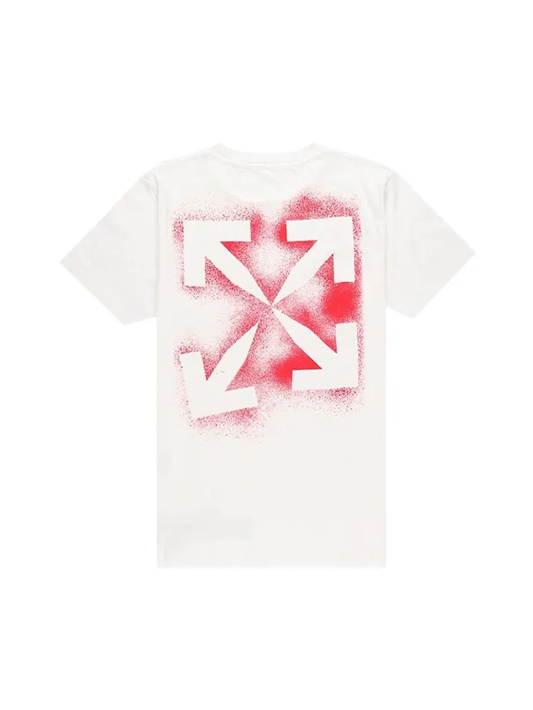 Футболка мужская Off-White Stencil с контрастным логотипом — изображение 2 из 2, белый