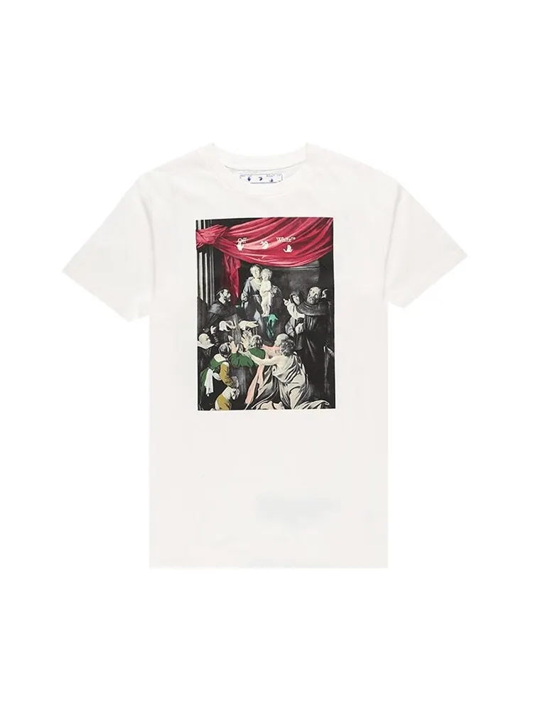 Футболка мужская Off-White Caravaggio Paint с рисунком — изображение 1 из 2, белый