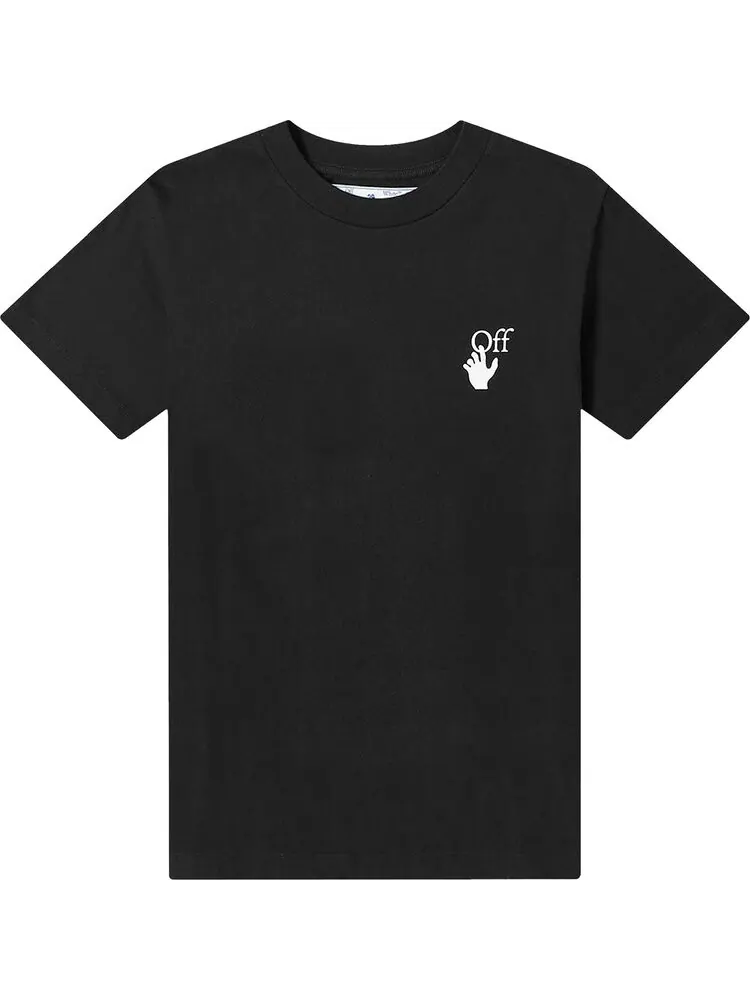 Футболка мужская Off-White Cut Here свободная с принтом — изображение 1 из 2, черный