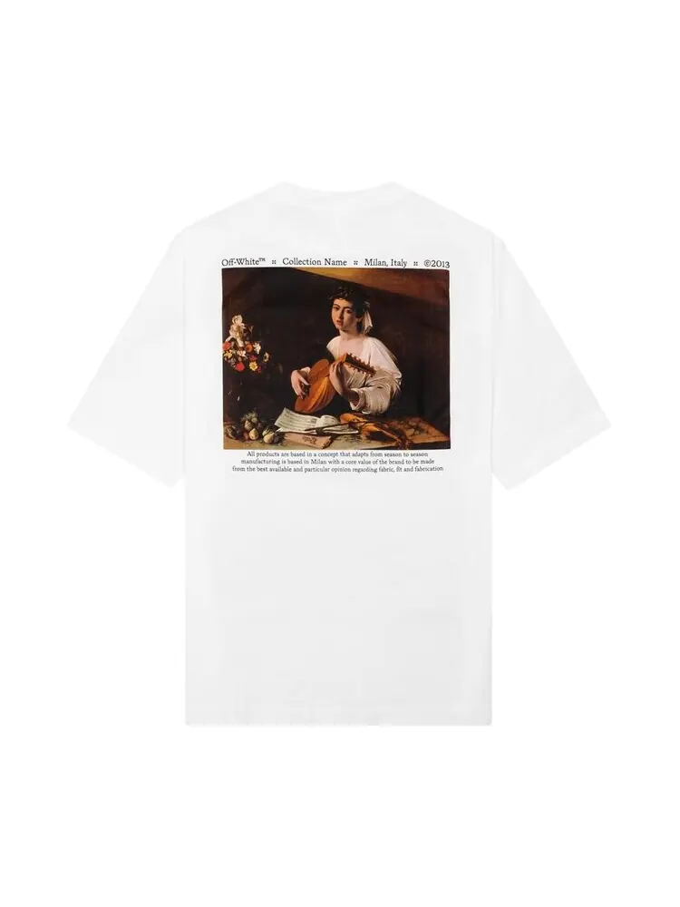 Футболка мужская Off-White Caravaggio свободная хлопковая — изображение 2 из 2, белый