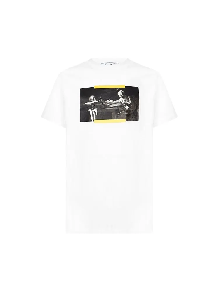 Футболка мужская Off-White Caravaggio Painting хлопковая с принтом — изображение 1 из 1, белый
