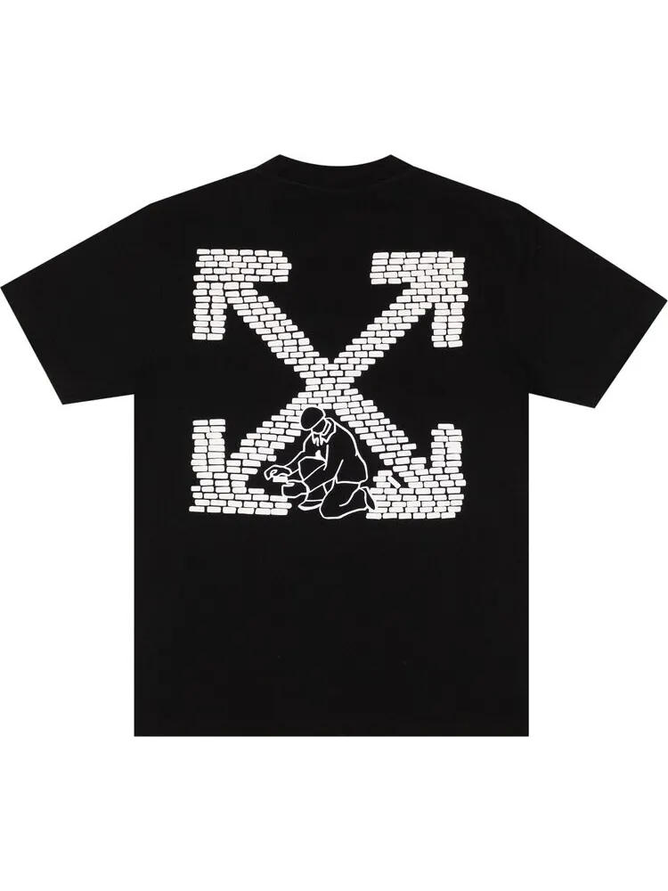 Футболка мужская Off-White Bricks с логотипом — изображение 2 из 2, черный