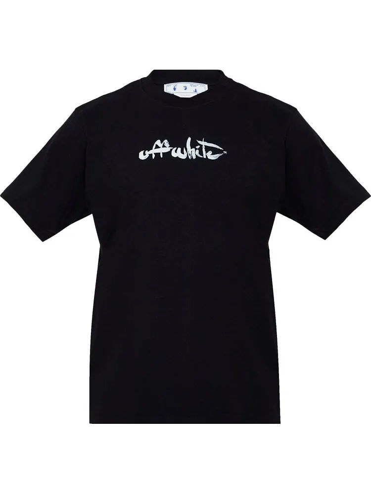 Футболка мужская Off-White Paint Arrow с контрастным принтом — изображение 1 из 2, черный