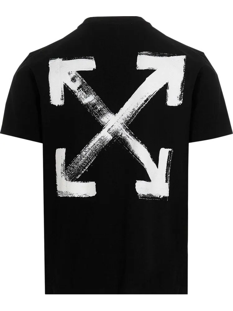 Футболка мужская Off-White Paint Arrow с контрастным принтом — изображение 2 из 2, черный