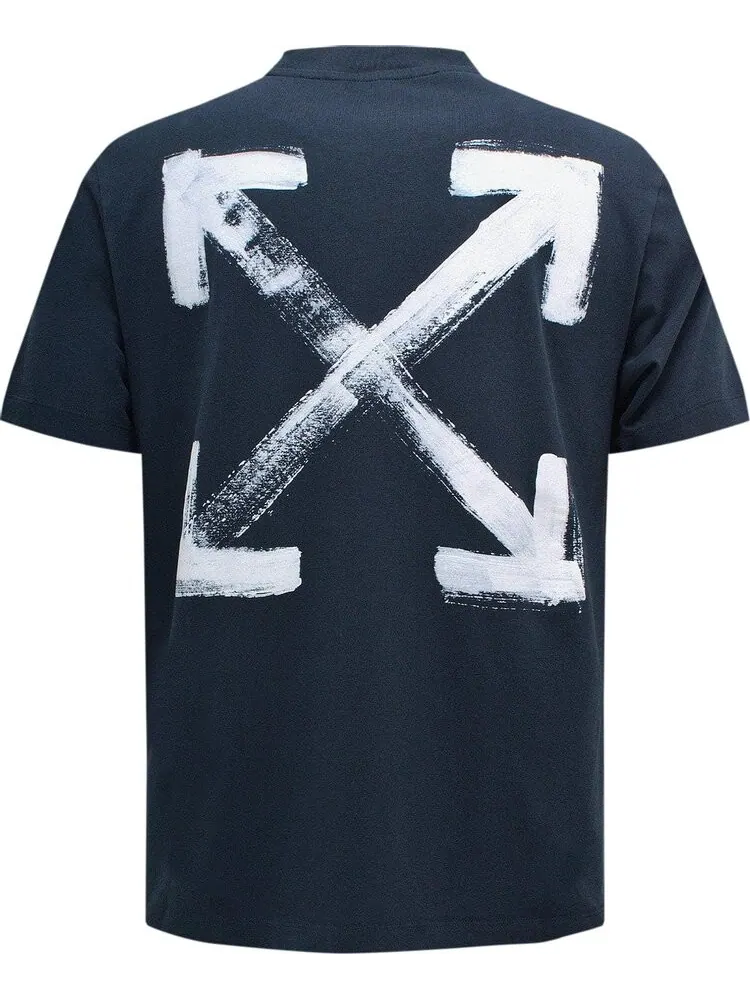 Футболка мужская Off-White Paint Arrow с контрастным принтом — изображение 2 из 2, черный/белый
