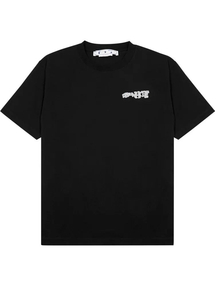 Футболка мужская Off-White Carlos Arrow хлопковая с принтом — изображение 1 из 2, черный