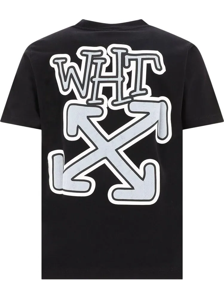 Футболка мужская Off-White Carlos Arrow хлопковая с принтом — изображение 2 из 2, черный