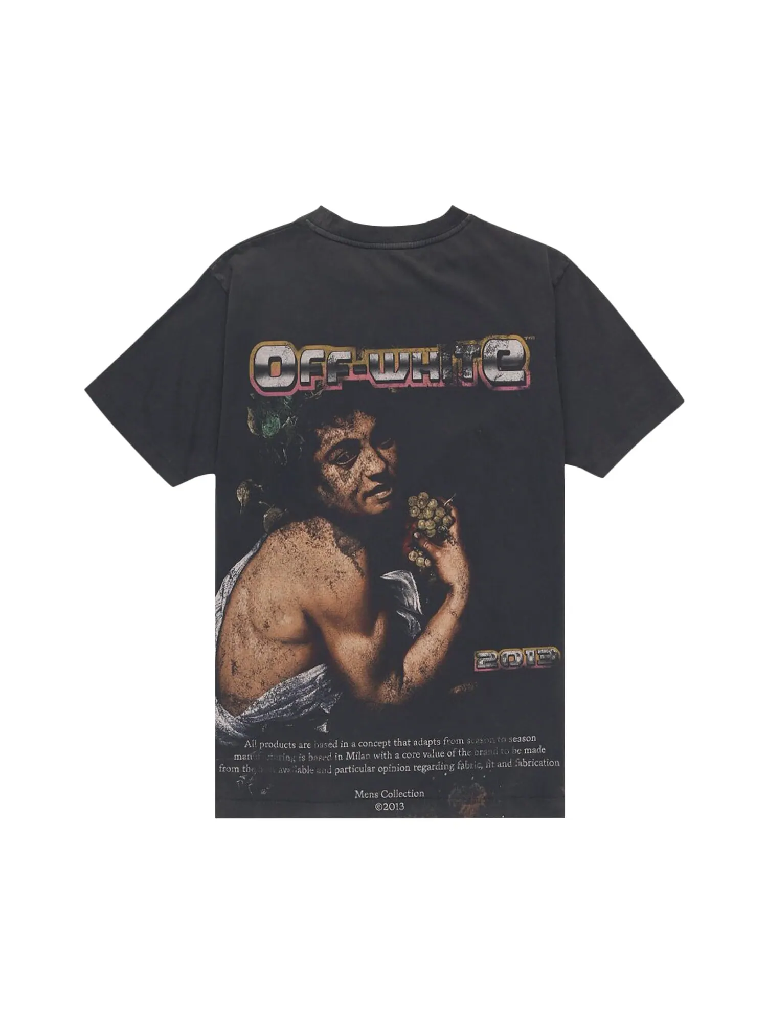 Узкая футболка Off-White Digit Bacchus с короткими рукавами — изображение 2 из 2, многоцветный