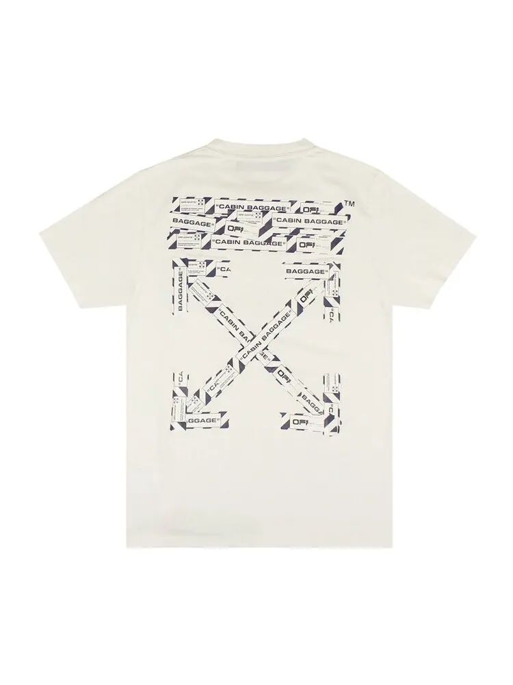 Футболка Off-White Airport Tape 'White/Black' — изображение 3 из 4, белый