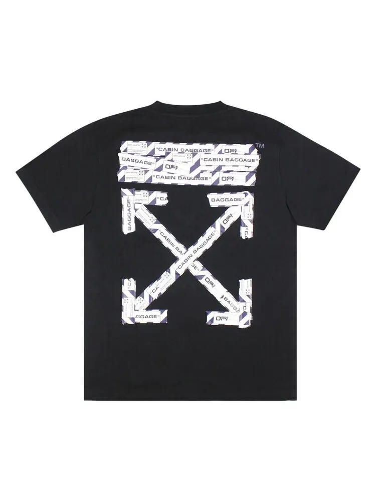 Футболка Off-White Airport Tape 'Black/White' — изображение 2 из 3, черный