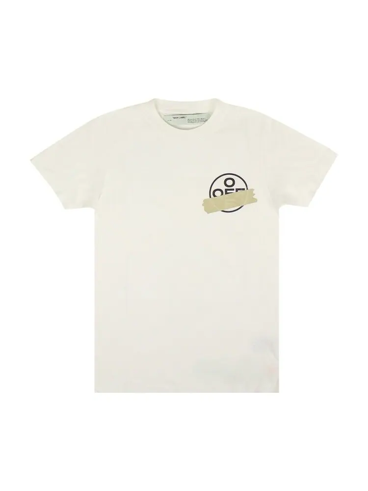 Футболка Off-White Tape Arrows 'White/Beige' — изображение 2 из 4, белый
