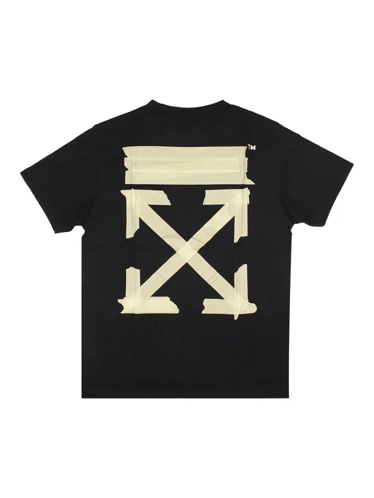 Футболка Off-White Tape Arrows 'Black/Beige' — изображение 2 из 3, черный
