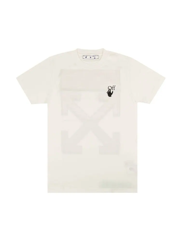Футболка мужская Off-White с приталенным силуэтом — изображение 1 из 3, белый/красный