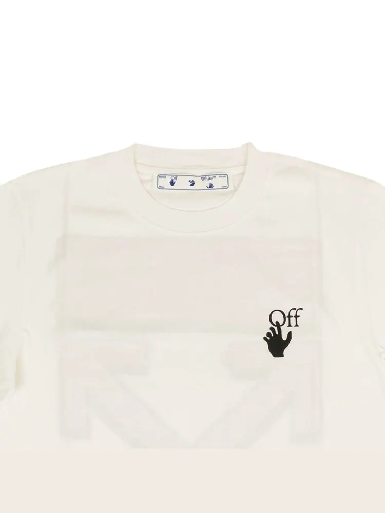 Футболка мужская Off-White с приталенным силуэтом — изображение 3 из 3, белый/красный