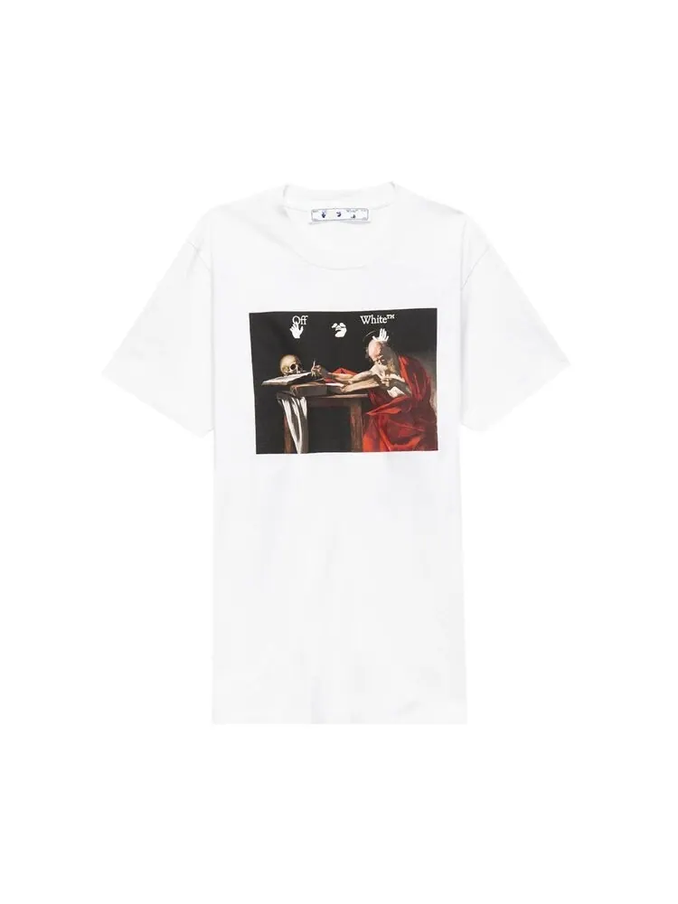 Футболка мужская Off-White Caravaggio с принтом — изображение 1 из 2, белый