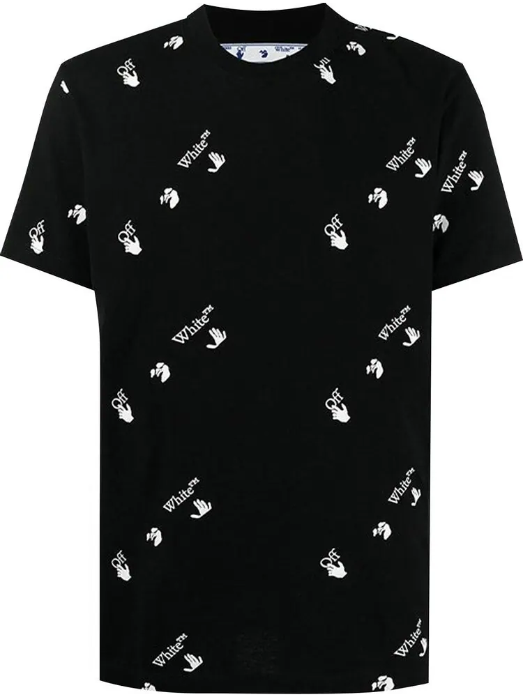 Футболка мужская Off-White Allover с логотипом — изображение 1 из 1, черный