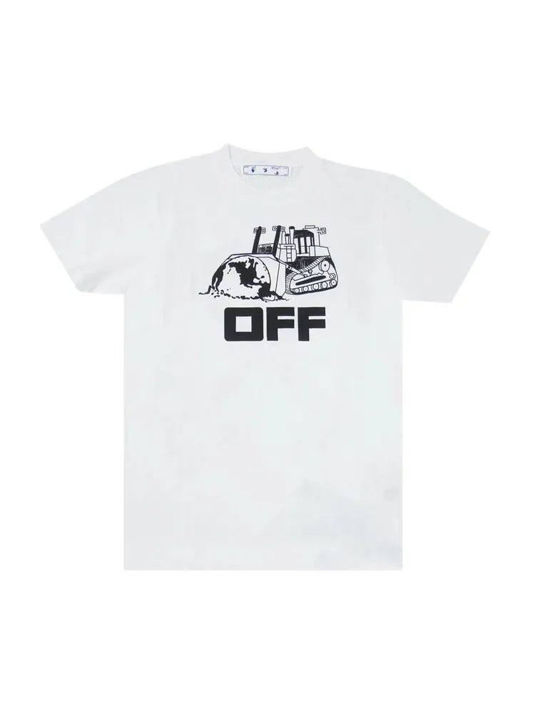 Футболка мужская Off-White World Caterpillar с контрастным принтом — изображение 1 из 2, белый