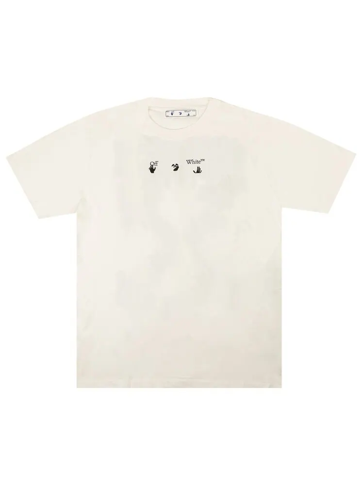 Футболка мужская Off-White Black Marker с принтом и логотипом — изображение 1 из 2, белый