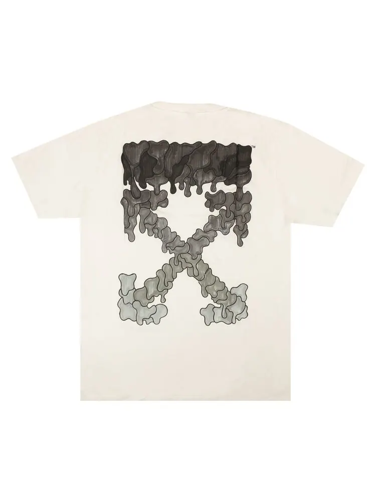 Футболка мужская Off-White Black Marker с принтом и логотипом — изображение 2 из 2, белый