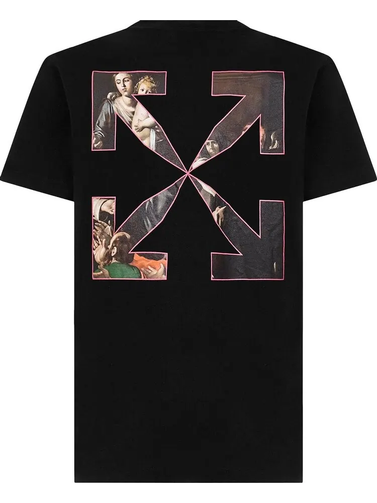 Футболка мужская Off-White Sprayed Caravaggio с принтом — изображение 2 из 2, черный