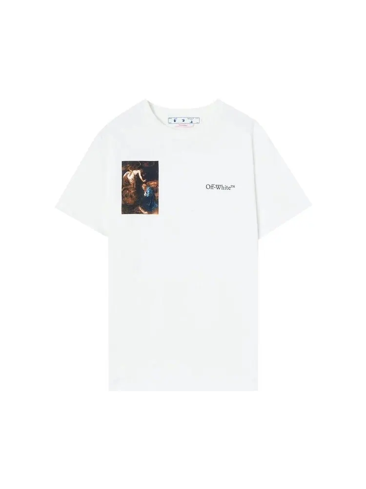 Футболка мужская Off-White Caravaggio Lute с принтом хлопковая — изображение 1 из 1, белый
