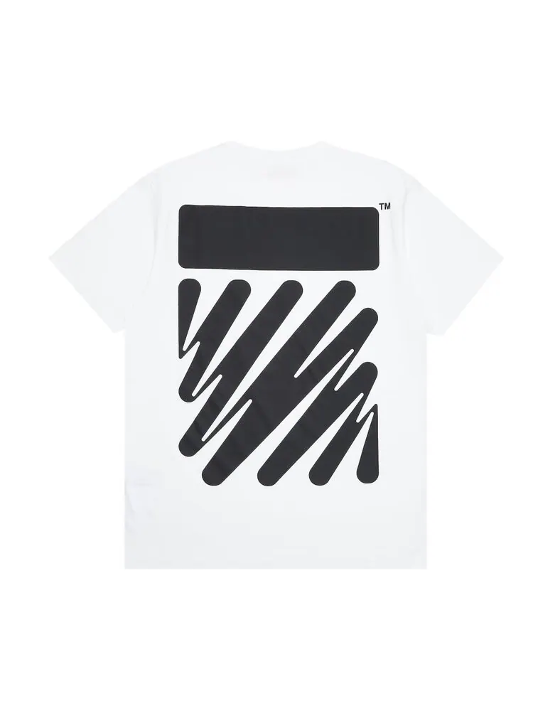 Футболка мужская Off-White Wave Diag базовая хлопковая — изображение 2 из 3, белый