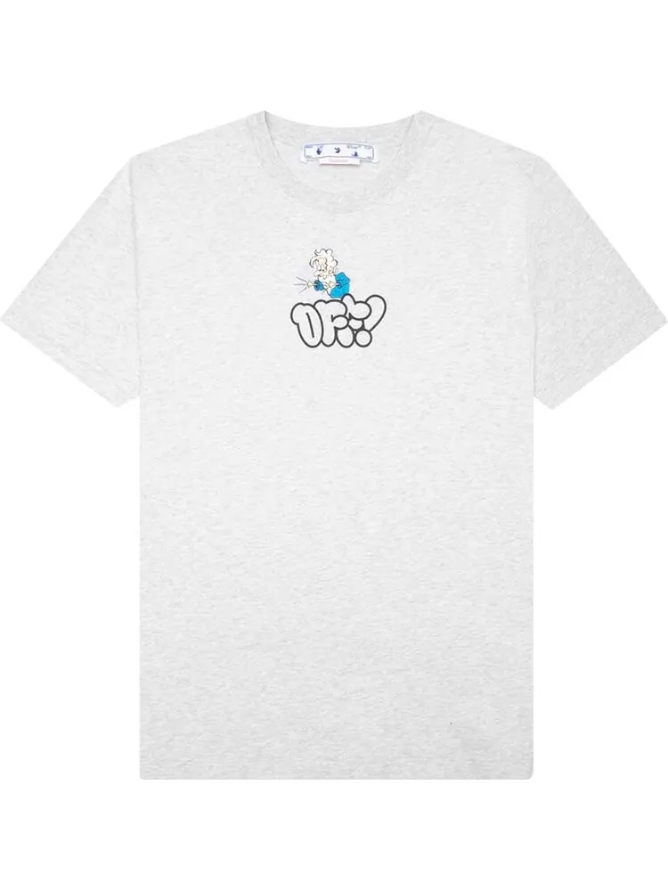 Футболка мужская Off-White Off Graffiti с принтом — изображение 1 из 2, серый