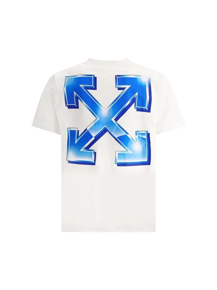 Футболка мужская Off-White Metal Arrow с контрастным принтом — изображение 2 из 2, белый/синий