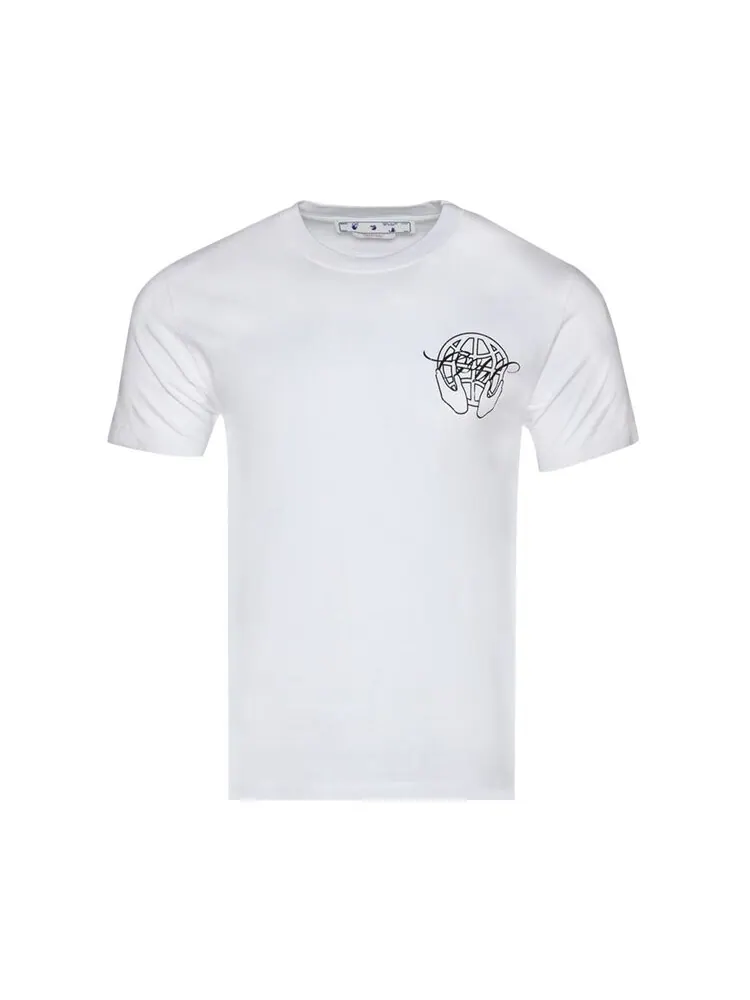 Футболка мужская Off-White Hand Arrow с графическим принтом — изображение 1 из 1, белый