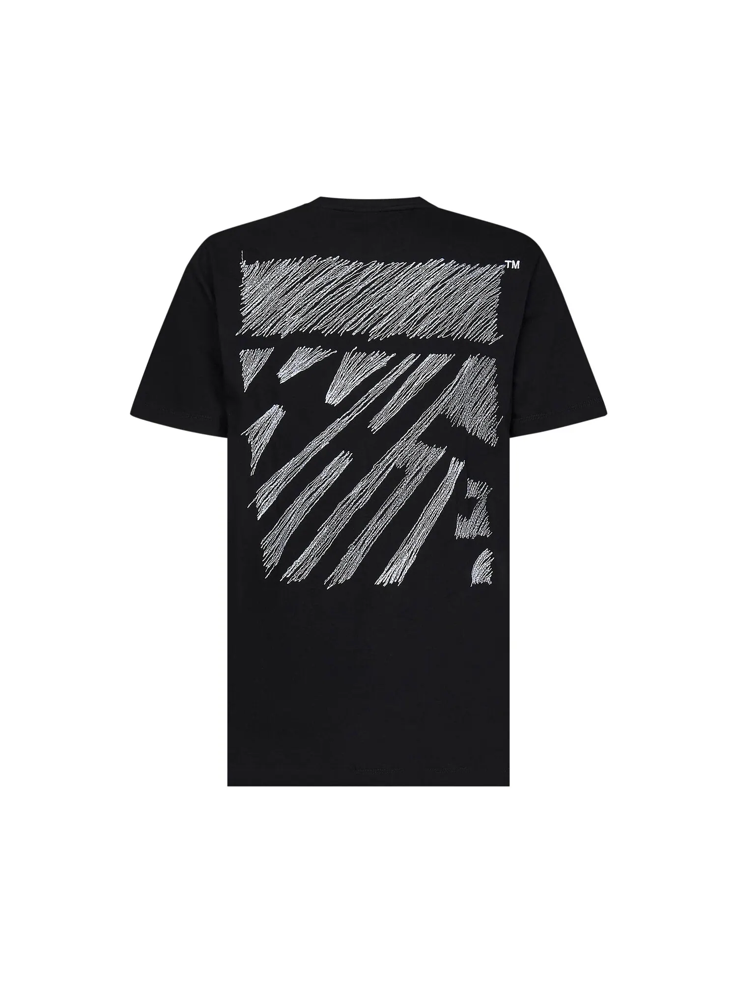 Узкая футболка Off-White Scribble Diag с короткими рукавами — изображение 2 из 2, черный/белый