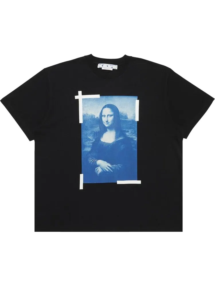 Футболка мужская Off-White Monalisa свободного кроя — изображение 1 из 3, черный